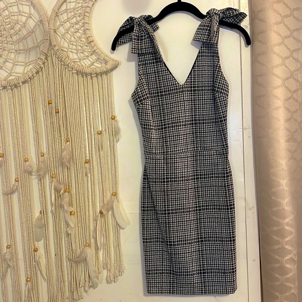 Tweed Cutesy Bow Ties Mini Dress